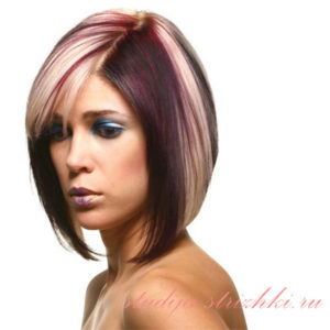 Креативное окрашивание волос на женскую стрижку Каре, фото 2