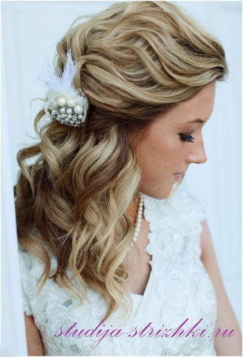 Женская свадебная прическа на длинные волосы, фото 3